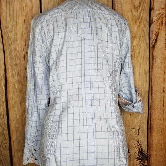 Cheval Equestrian Show Shirt Button down Top Blue - Picture 5 of 9